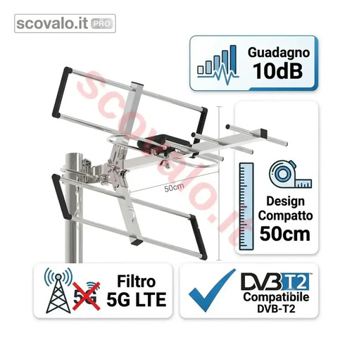 Antenna uhf 10db digitale - uhf,