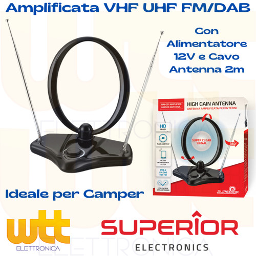 Antenna interna amplificata - tv,